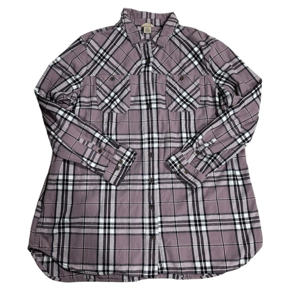 Duluth Trading Co Other - Duluth Trading Button Down Shirt Mens XXL Elderberry Plaid Flannel Long Sleeve